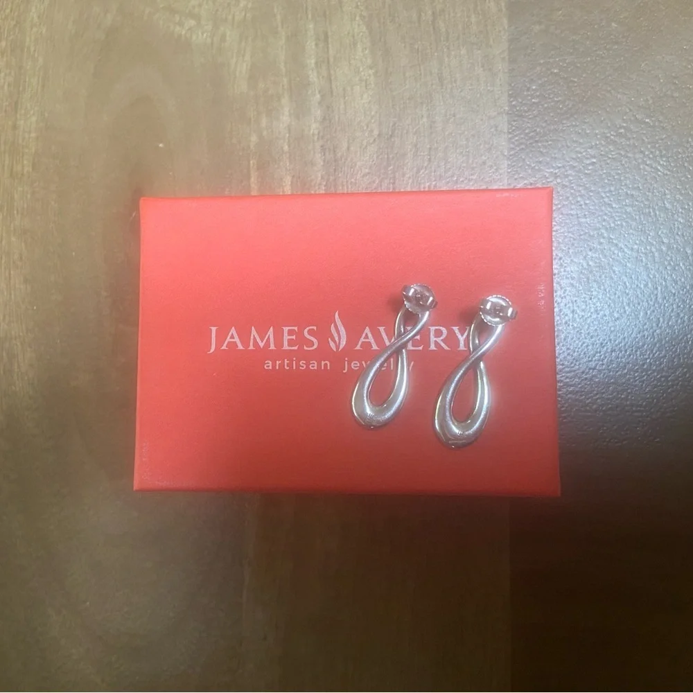 RETIRED James Avery Infinity Earrings .925 - Picture 4 of 7